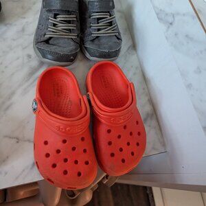 Orange kids crocs